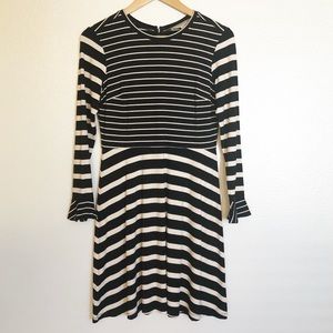 LOFT Multi Striped Long Sleeve Dress Size 2P